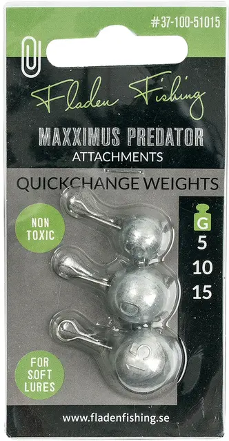 Maxximus Quickchange Weights Passer til Soft lures/baits 