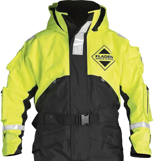 Fladen Flytoverall 848 MX Sort/Gul XL Praktisk flytoverall 