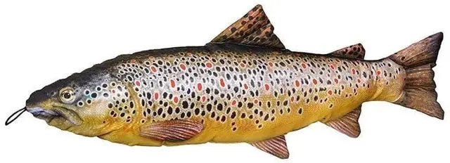 Fladen kosedyr Ørret 65cm Herlige kosedyr for ekte fiskere 
