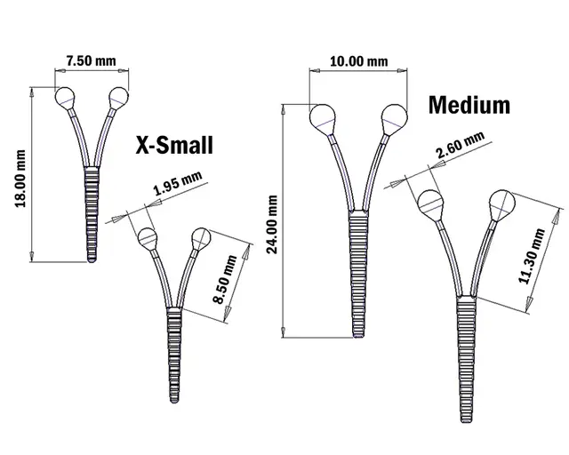 Easy Shrimp Eyes XS Black 10-pack 