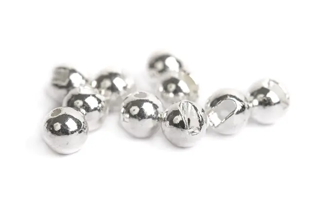 Flydressing Slotted Tungsten Beads 3mm Silver 