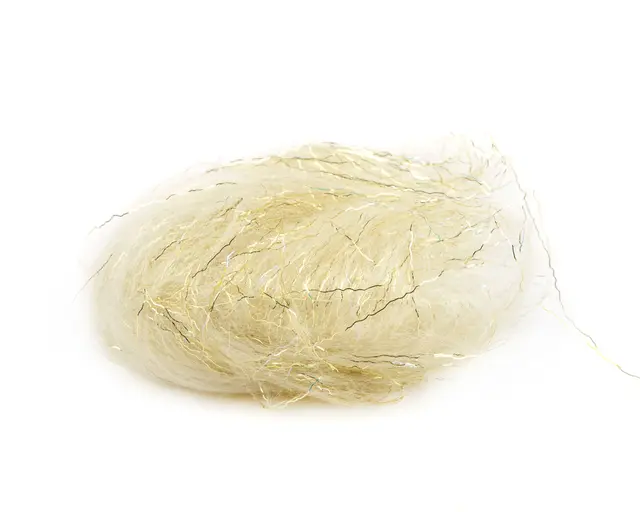 Flydressing Titan dubbing Dirty Cream Långfiberdubbning med blixt 