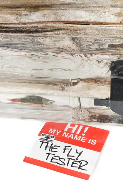 Fish-Skull Flytester Testa dina flugor i strömmande vatten 