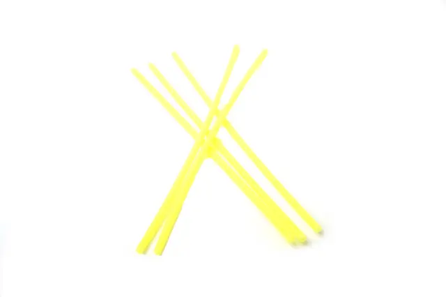 Flydressing Bauer Pike Tube Fluo Yellow Tuber till stora gäddflugor 