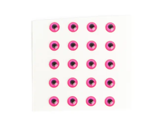 Flydressing Epoxy Eyes svart/fluopink 4,8mm 