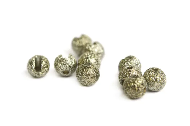 Flydressing Gritty Slotted Tungsten Bead Metallic Olive 3mm 