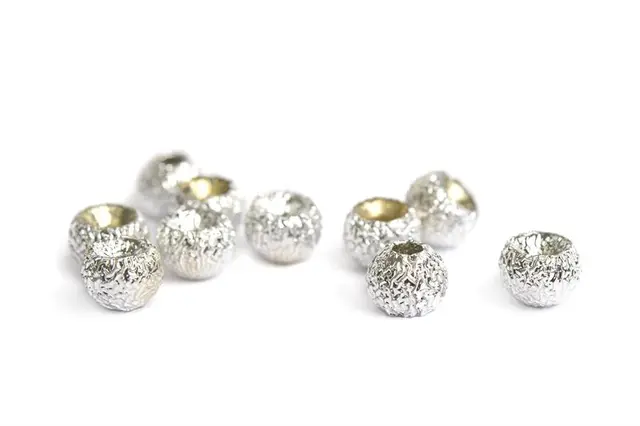 Flydressing Gritty Tungsten Beads 2,7mm Metallic Silver 