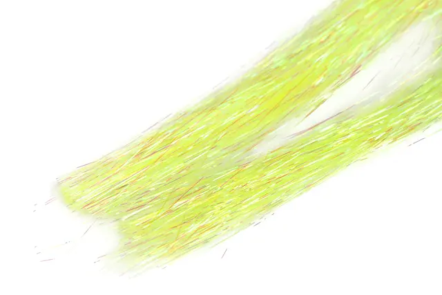 Hedron Flashabou Pearl Dyed fluo yellow Syntetisk materiale til fluebinding 