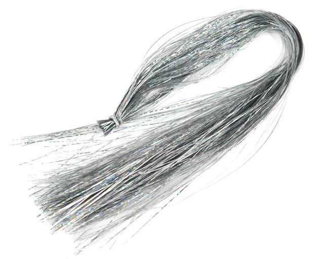 Hedron Flashabou holografisk silver Syntetisk materiale til fluebinding 