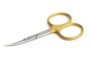 Flydressing High Grade Scissor Curved 4&quot; Gold h&#246;gkvalitativ sax f&#246;r flugbindning