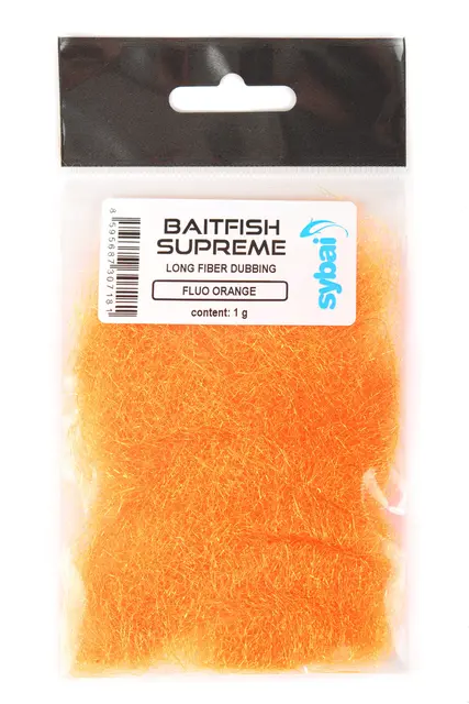 Sybai Baitfish Supreme Fluo Orange Super Dubbing til fiskeimitasjoner 