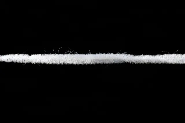 Textreme Round Chenille 2mm White Chenille av hög kvalitét 