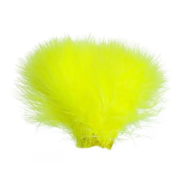 Wapsi Wolly Bugger Marabou Fluo Yellow Marabou av hög kvalitet 