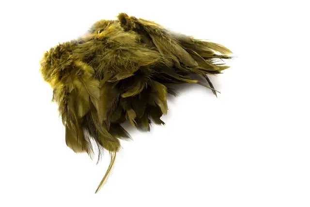 Wapsi Schlappen Short Olive Kvalitetsfjädrar för flugbindning 