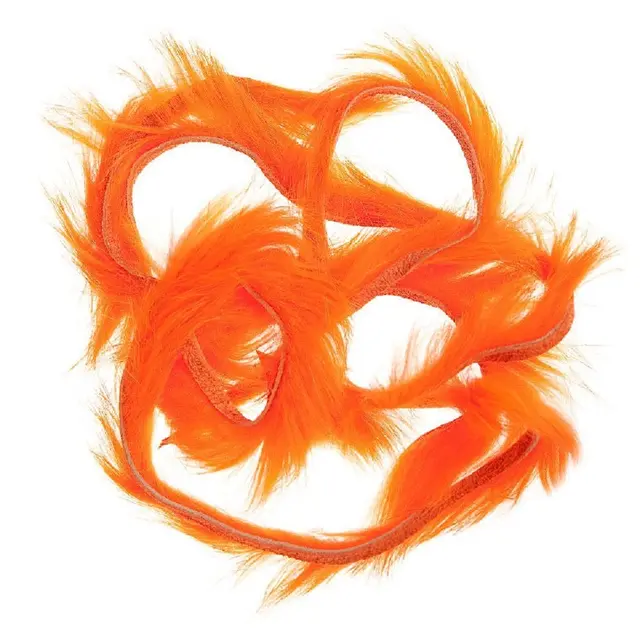 Wapsi Rabbit Zonkers Fl. Orange Remsor av kaninpäls för flugbindning 