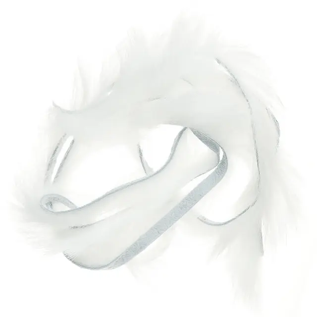 Wapsi Rabbit Zonkers White Remsor av kaninpäls för flugbindning 