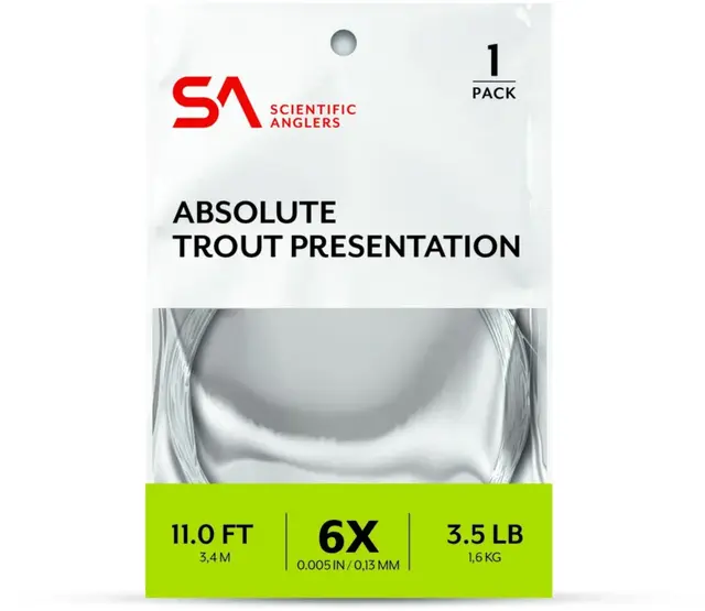 SA Absolute Trout Presentation Leader 11 0,28 mm 