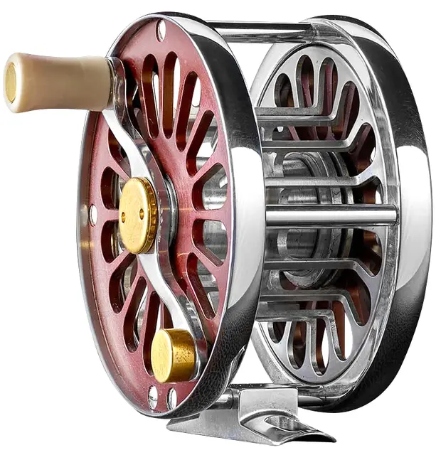 Frödin Salar Burgundy Reel #6/8 Klassiske fluesneller for laksefiske 