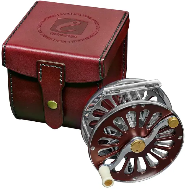 Frödin Salar Burgundy Reel #6/8 Klassiske fluesneller for laksefiske 