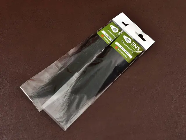 Frödin Almost Monkey Hair Charcoal Black Sort hårmateriale til fluebinding 