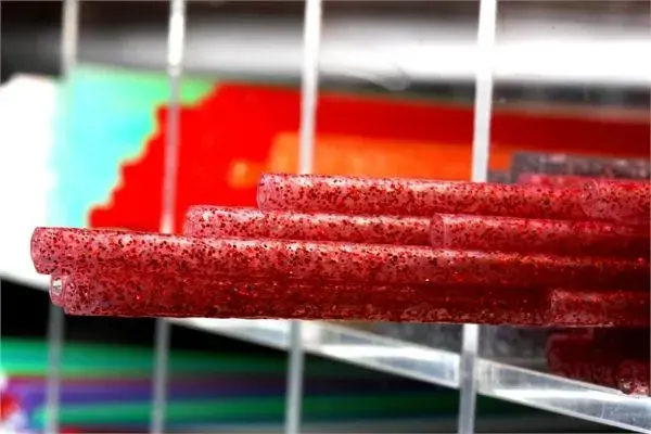 FF Tube 3mm Soft Glitter Fl. Red/Silver Glitter 