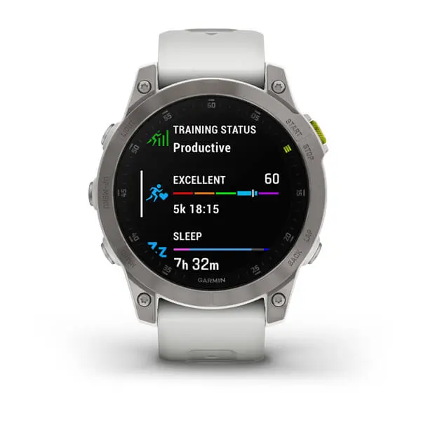 Garmin epix™ (Gen 2) Sapphire Hvit Titan GPS-klokke - 47 mm 