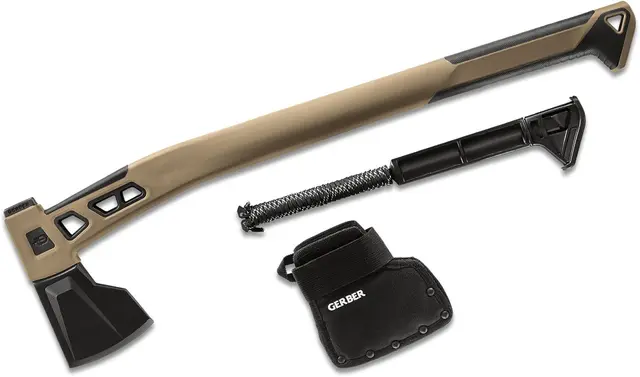 Gerber Bushcraft Axe Coyote Brown Multifunktions buschcraft yxa på 66,7cm 