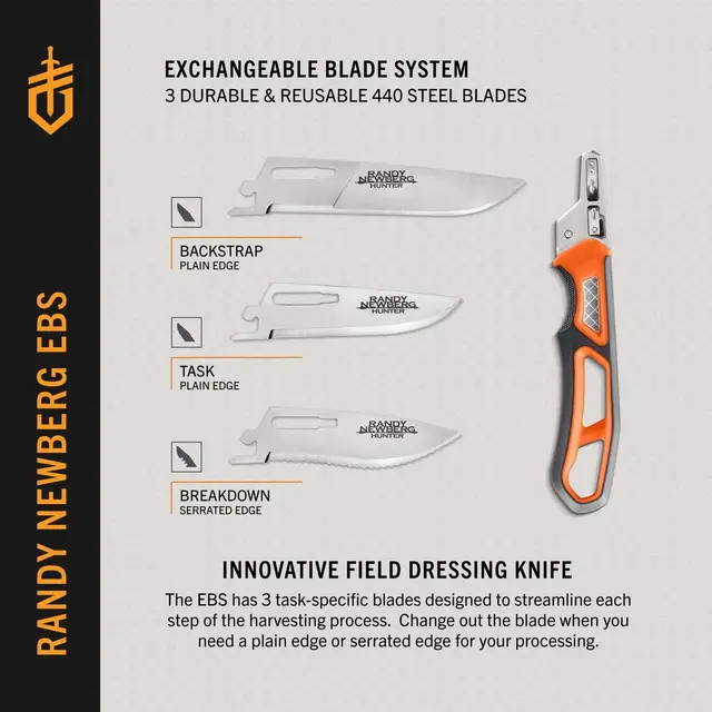 Gerber Randy Newberg Fixed EBS Jaktkniv med utbytbart blad 