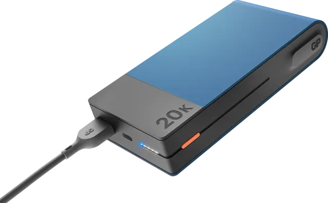 GP Powerbank M2 Blue 20000 mAh, 22,5 W laddningshastighet 