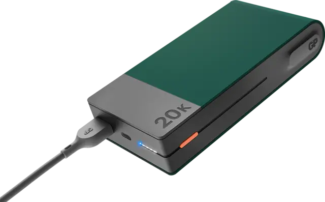 GP Powerbank M2 Green 20000 mAh, 22,5 W laddningshastighet 