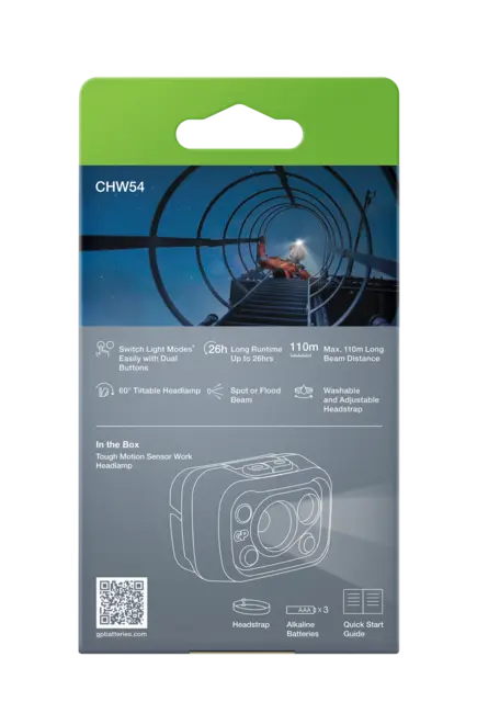 GP CHW54 Discovery Work hodelykt 375 Lumen 