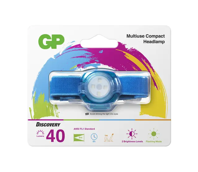 GP Discovery CH31 hodelykt 40 Lumen, Blue 
