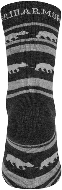Gridarmor Striped Bear Merinosocks 36-39 Dark Grey Melange 