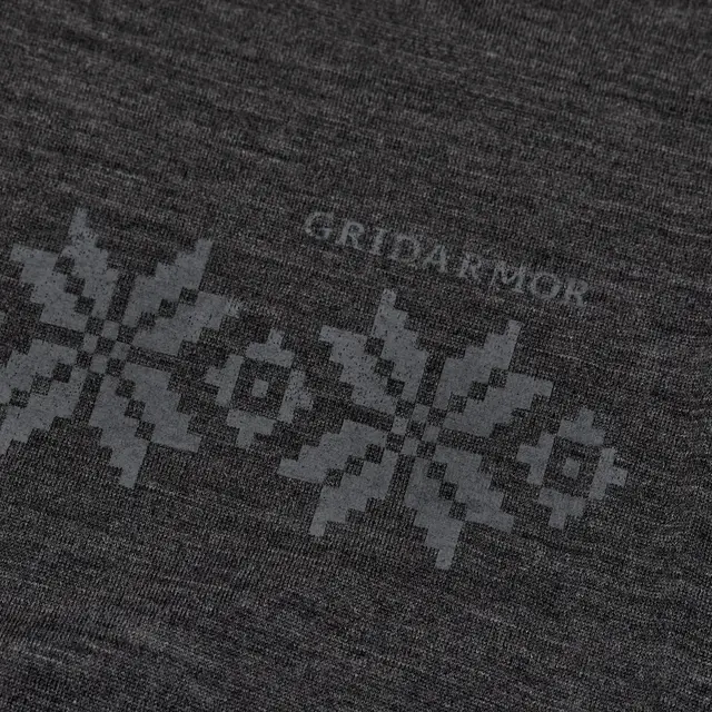 Gridarmor Larsnes Merino T-skjorte W L Dk. greymelange 