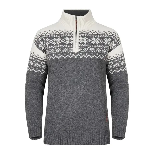 Gridarmor Snøkrystall Half Zip Ullgenser Melange S 
