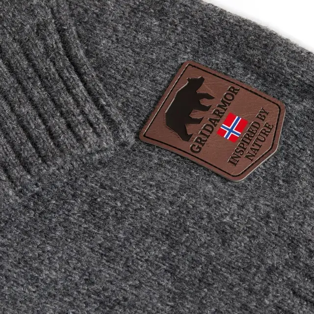 Gridarmor Snøkrystall Half Zip Ullgenser Melange S 
