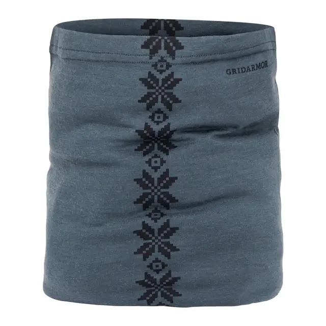 Gridarmor Snøkrystall Merino Wool Tube Dark Slate One Size Buff 