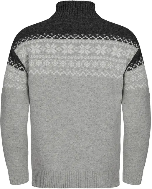 Gridarmor Snøkrystall Hz Ullgenser M L Lt. grey/Dk. grey/white 