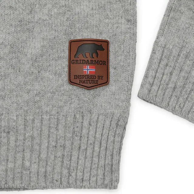 Gridarmor Snøkrystall Hz Ullgenser M L Lt. grey/Dk. grey/white 