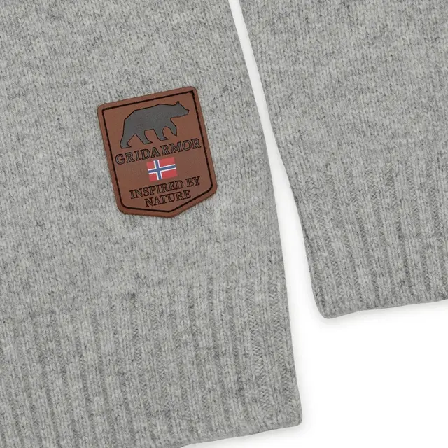 Gridarmor Snøkrystall Rn Ullgenser M L Lt. grey/white 