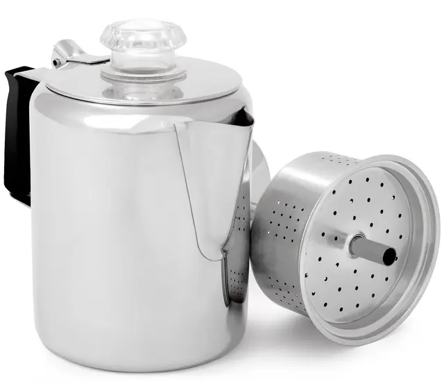 GSI Glacier 3 cup Perkulator i stål Rejäl och snygg rostfri perkulator 