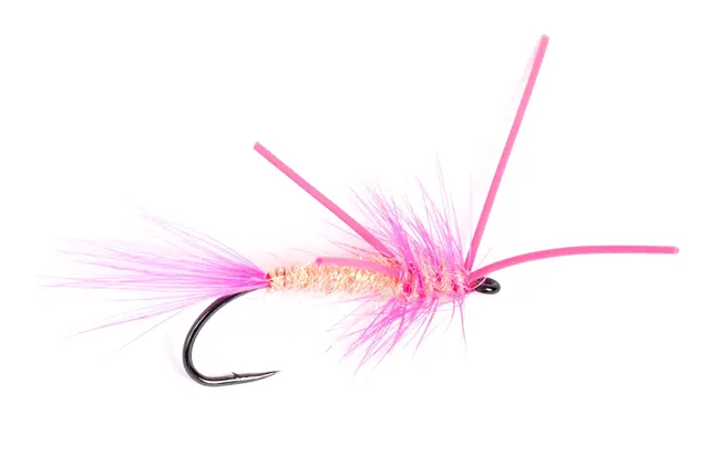 Guideline Rubber Leg Pink Streamer #8 Sjøørretflue 
