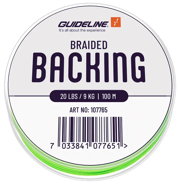 Guideline Braided Backing Lime Green 20 lbs 100m 