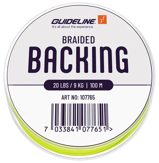 Guideline Braided Backing Fl. Yellow 20 lbs 100m 