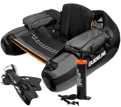Guideline Drifter Bellyboat pakke Med svømmeføtter og pumpe