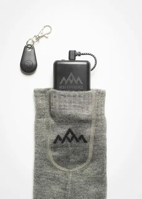 HeatX Heated Everyday Socks S - 37-39 Grå varmesokker, oppladbare 