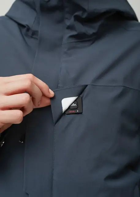 HeatX Heated Oslo Coat Womens Navy XS Allsidig jakke med elektrisk varme 