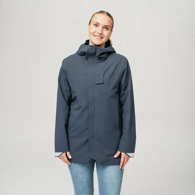 HeatX Heated Oslo Coat Womens Navy XS Allsidig jakke med elektrisk varme 
