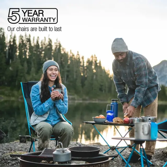 Helinox Chair Two Black/Cyan Blue Superdigg turstol til all slags bruk 