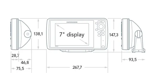 Humminbird Helix 7 CHIRP SI GPS G4 Ekkolodd og kartplotter med HD skjerm 